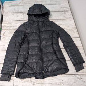 Ivivva Black Down Puffer Jacket Girls Size 14